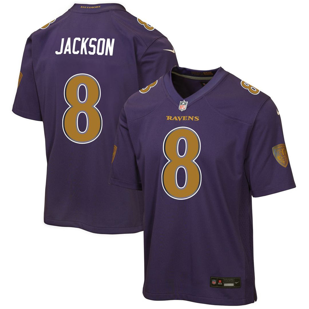 Lamar Jackson Baltimore Ravens Nike Youth Alternate 2 Game Jersey - Purple