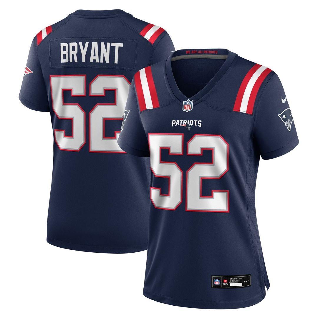 Marcus Bryant New England Patriots Nike Women's Team Game Jersey -  Navy