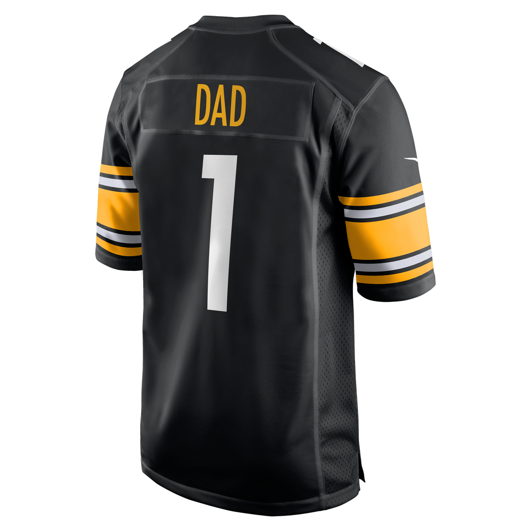 Number 1 Dad Pittsburgh Steelers Nike Game Jersey - Black