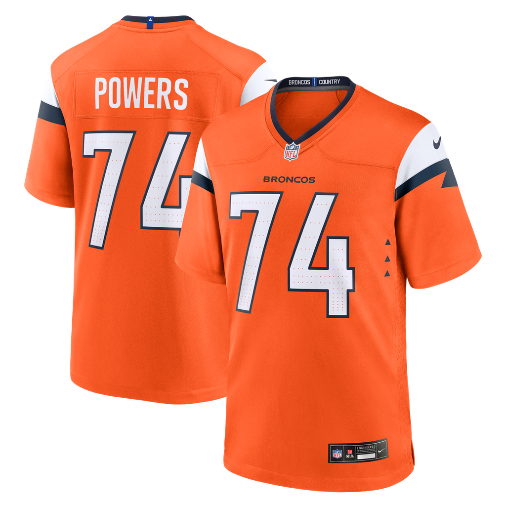 Ben Powers Denver Broncos Nike Team Game Jersey -  Orange