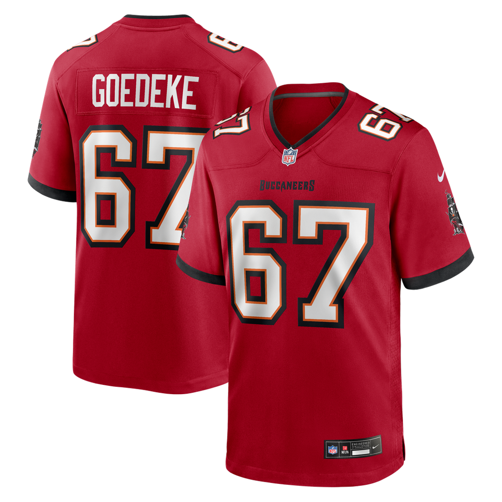 Luke Goedeke Tampa Bay Buccaneers Nike Game Player Jersey - Red