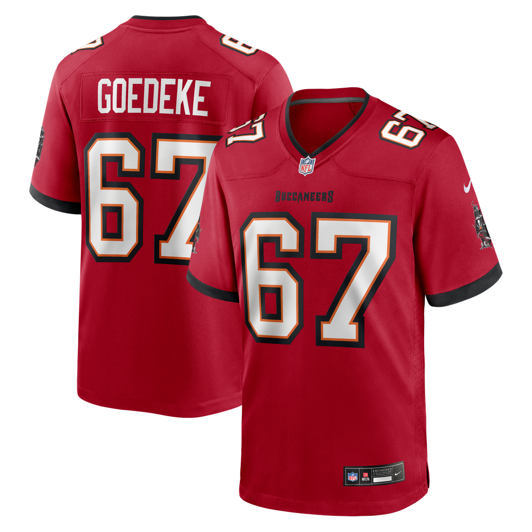 Luke Goedeke Tampa Bay Buccaneers Nike Game Player Jersey - Red