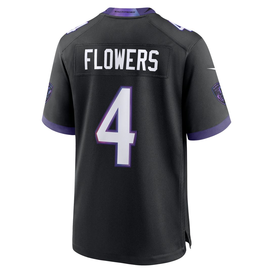Zay Flowers Baltimore Ravens Nike Alternate Game Jersey - Purple