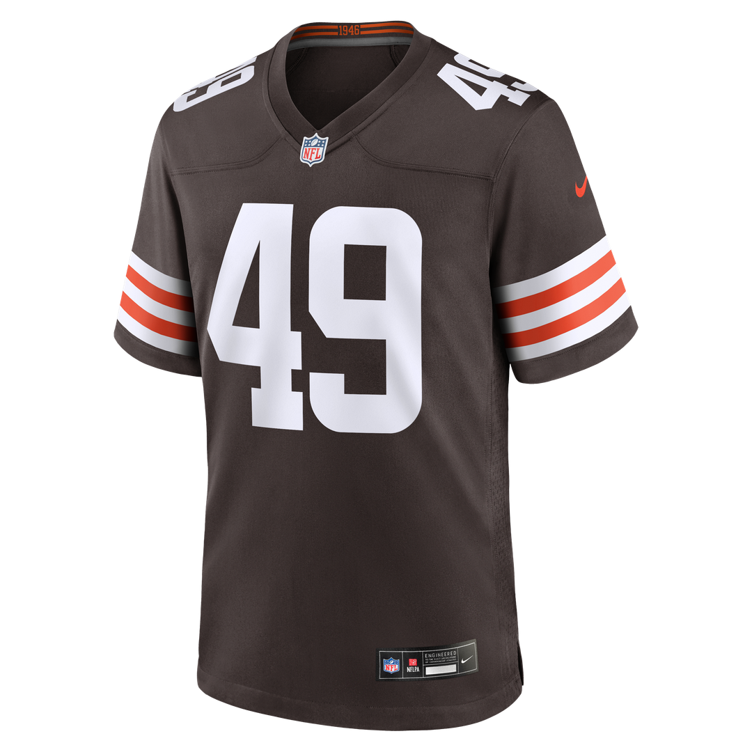 Carson Schwesinger Cleveland Browns Nike 2025 NFL Draft Game Jersey - Brown
