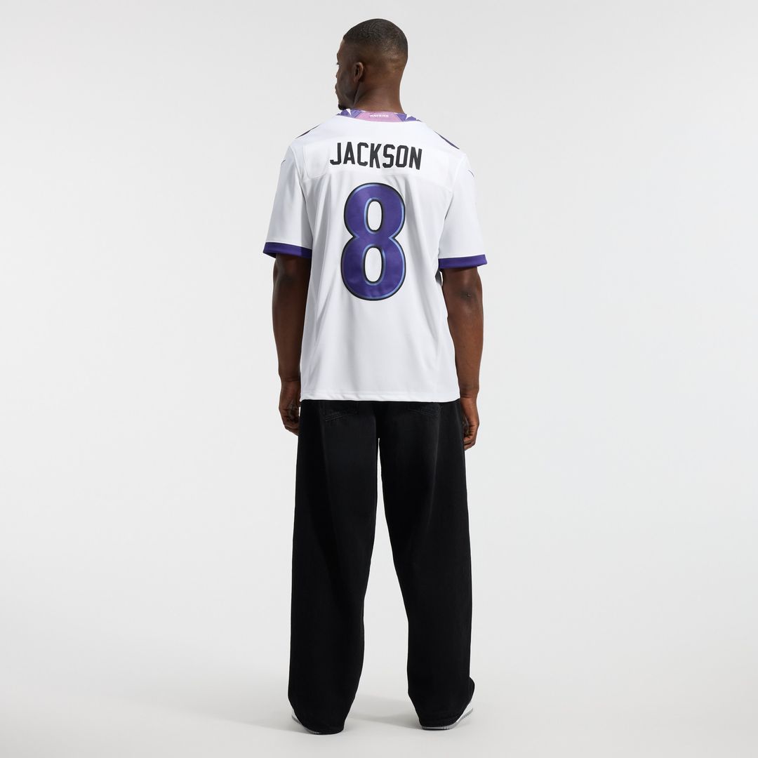 Lamar Jackson Baltimore Ravens Nike Vapor F.U.S.E. Stitched Limited Jersey - White