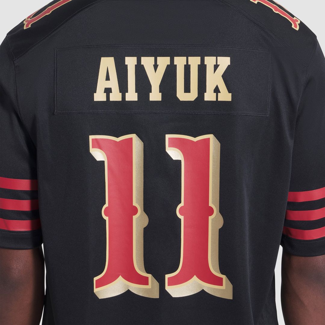 Brandon Aiyuk San Francisco 49ers Nike 2025 Rivalries Collection Game Jersey - Black