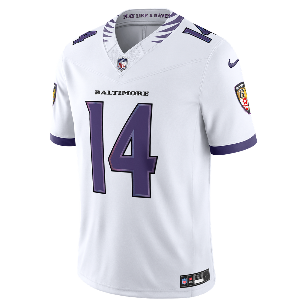 Kyle Hamilton Baltimore Ravens Nike Vapor F.U.S.E. Stitched Limited Jersey - White