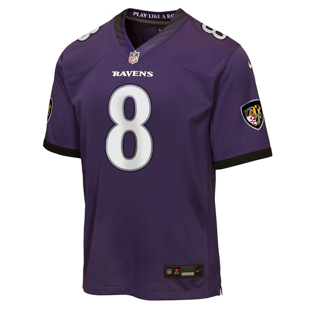 Lamar Jackson Baltimore Ravens Nike Youth Team Game Jersey - Purple