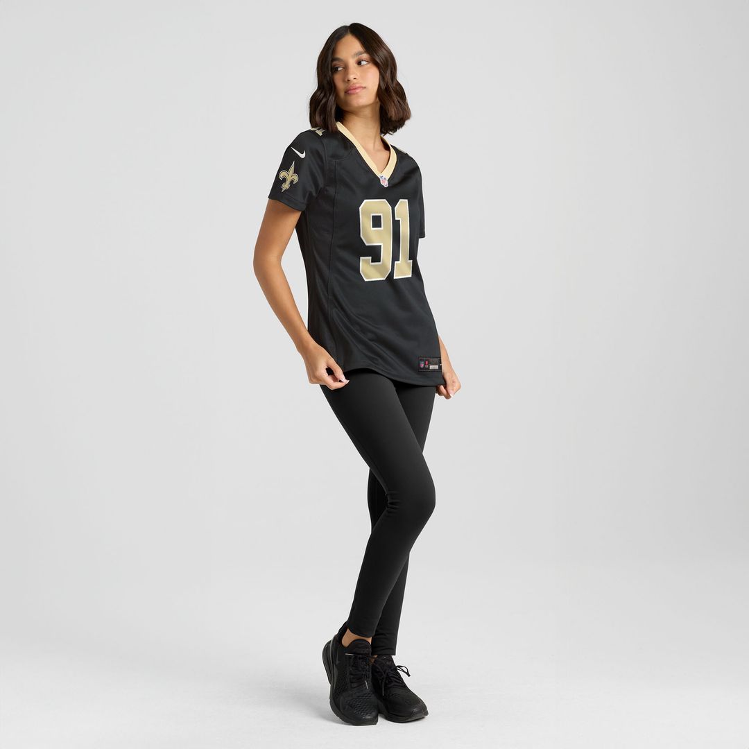 Vernon Broughton New Orleans Saints Nike Women's Team Game Jersey -  Black