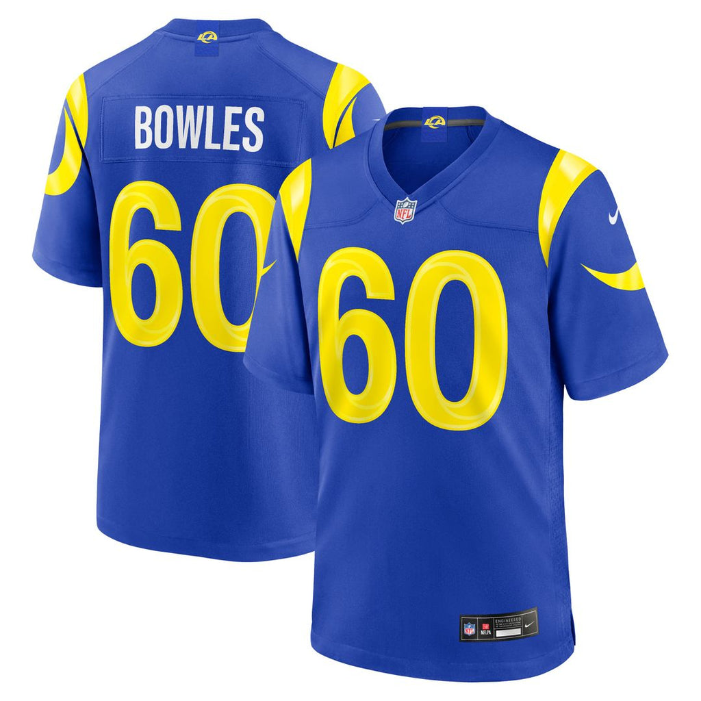 Wyatt Bowles Los Angeles Rams Nike Team Game Jersey -  Royal