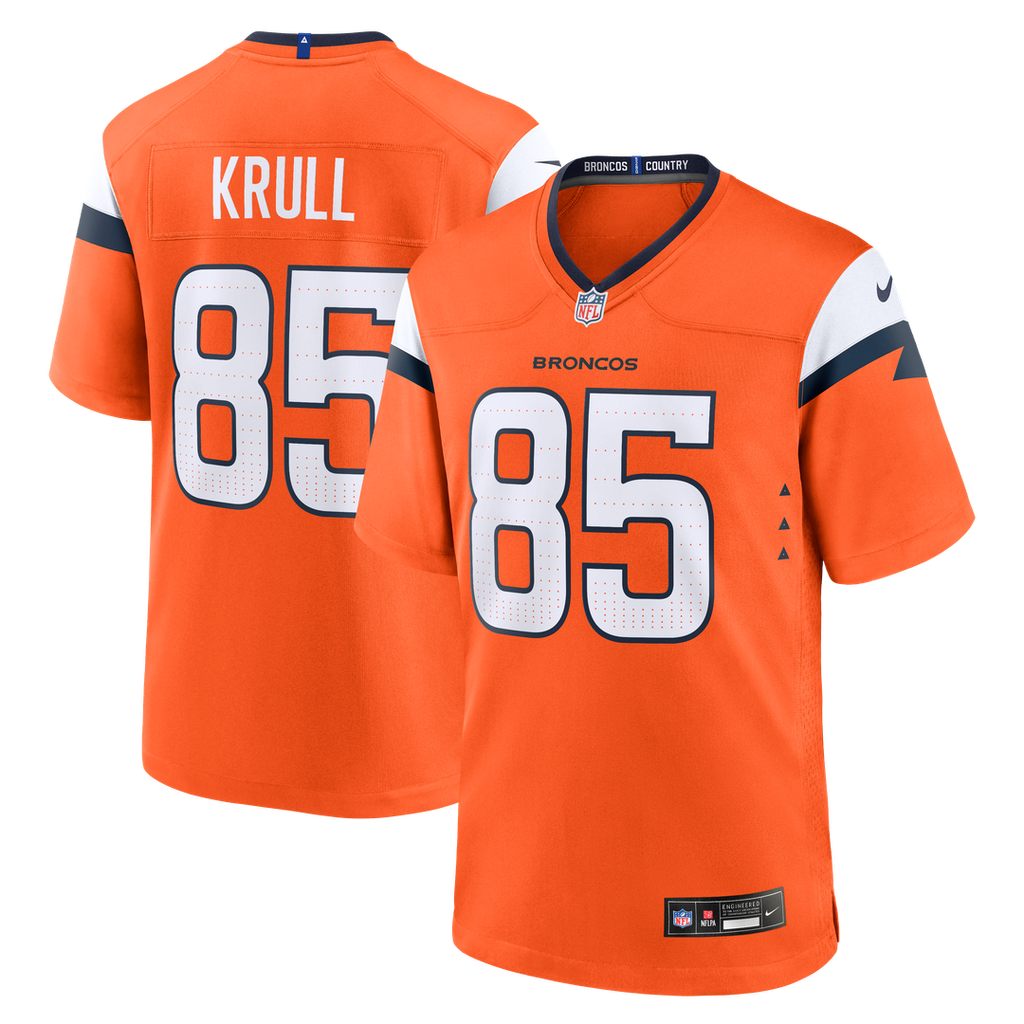 Lucas Krull Denver Broncos Nike Team Game Jersey -  Orange