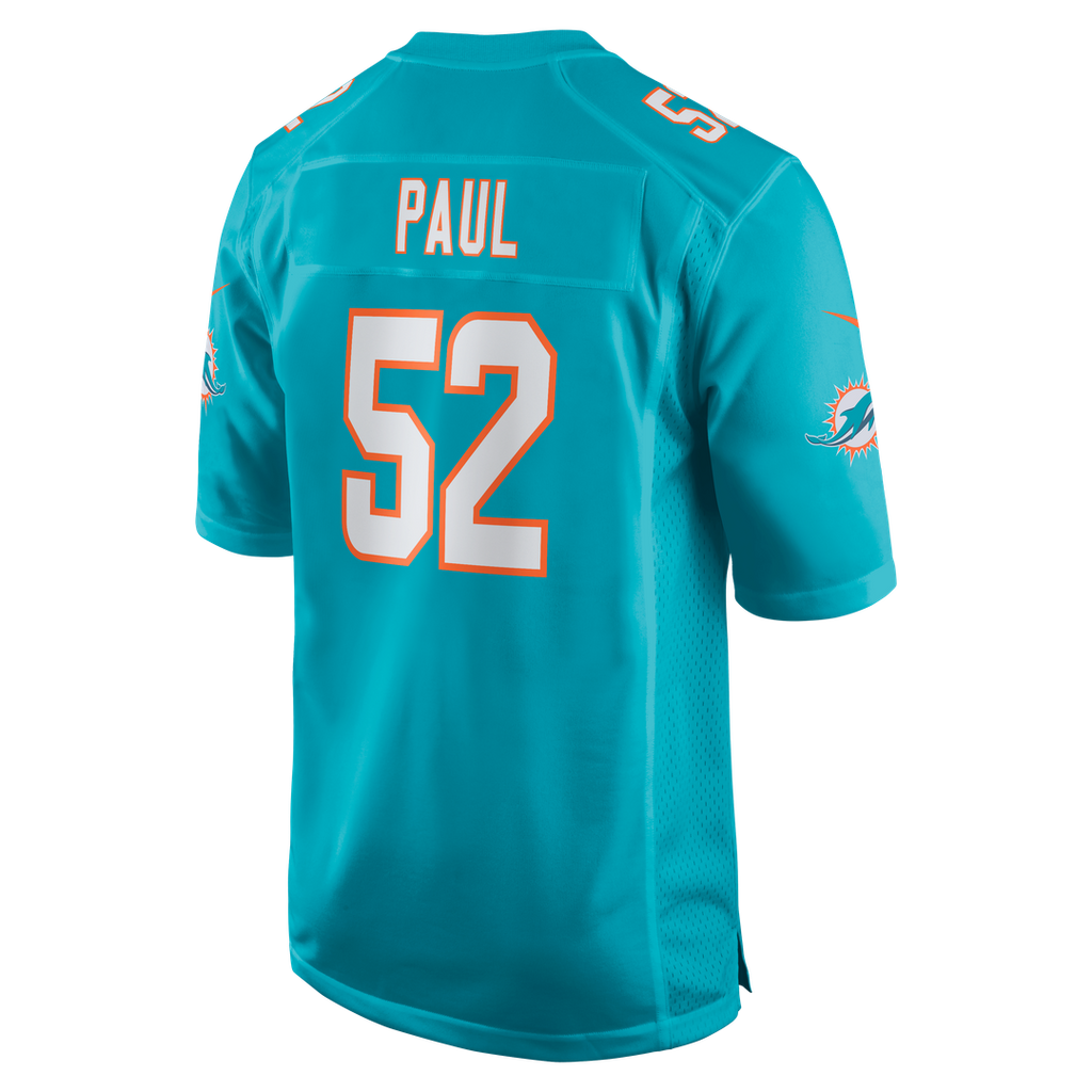 Patrick Paul Miami Dolphins Nike  Game Jersey -  Aqua
