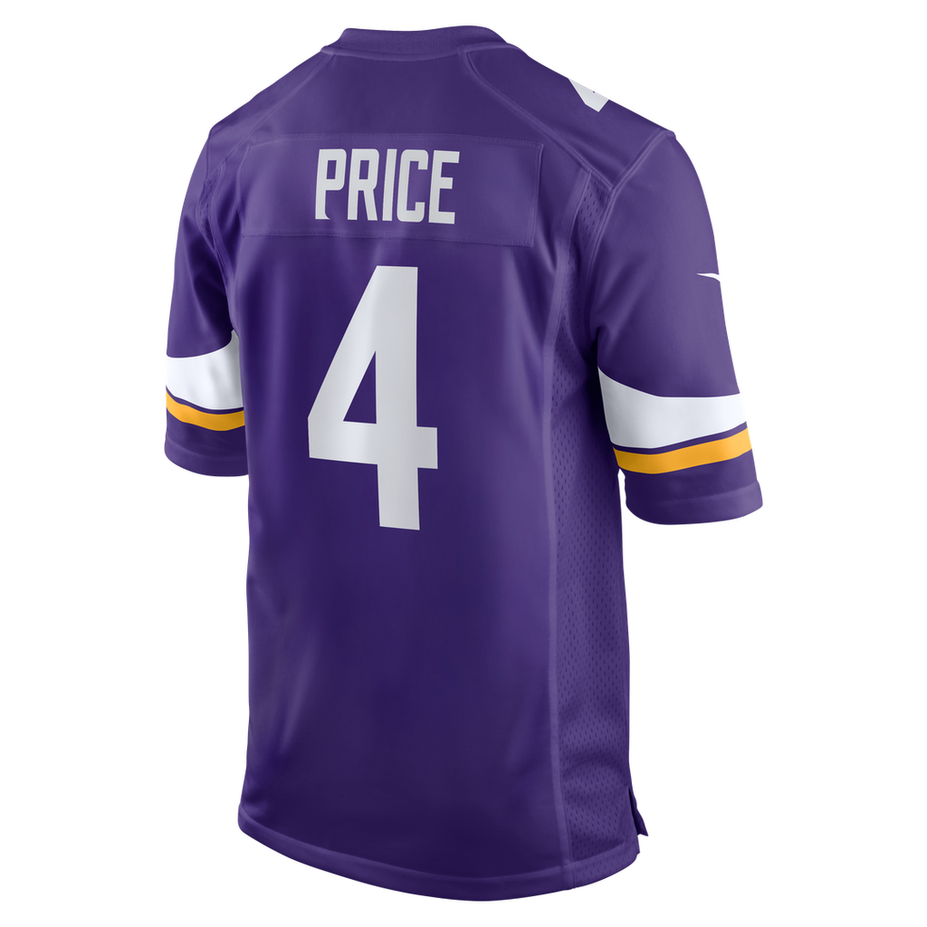 Myles Price Minnesota Vikings Nike Team Game Jersey -  Purple
