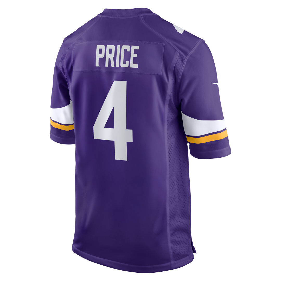 Myles Price Minnesota Vikings Nike Team Game Jersey -  Purple