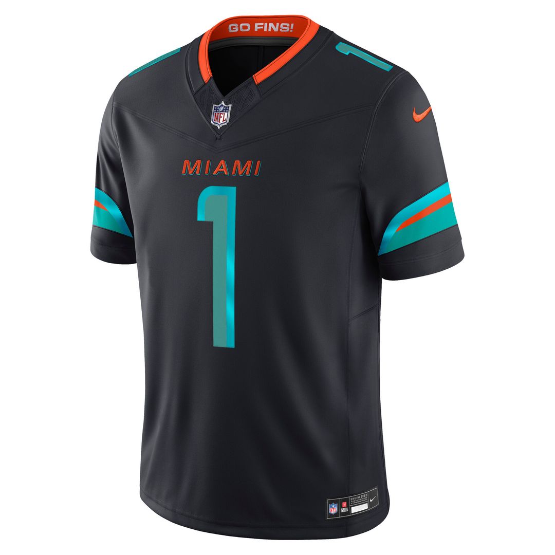 Tua Tagovailoa Miami Dolphins Nike 2025 Rivalries Collection Stitched Limited Jersey - Pitch Blue