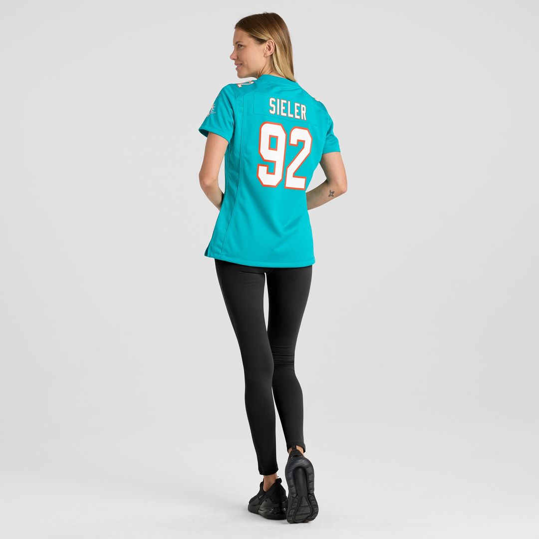 Zach Sieler Miami Dolphins Nike Women's Game Jersey - Aqua