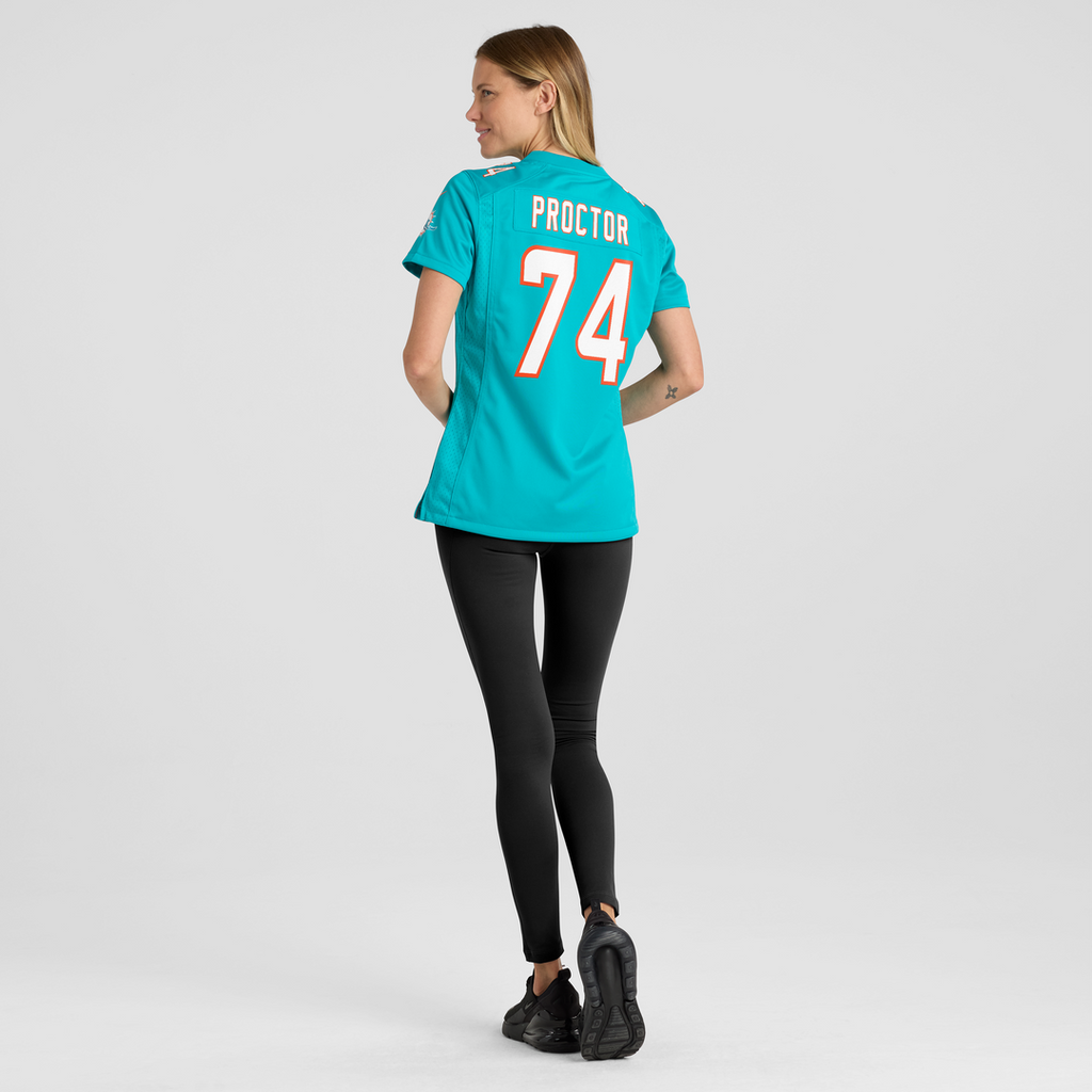 Kadyn Proctor Miami Dolphins Nike Women's Team Game Jersey - Aqua