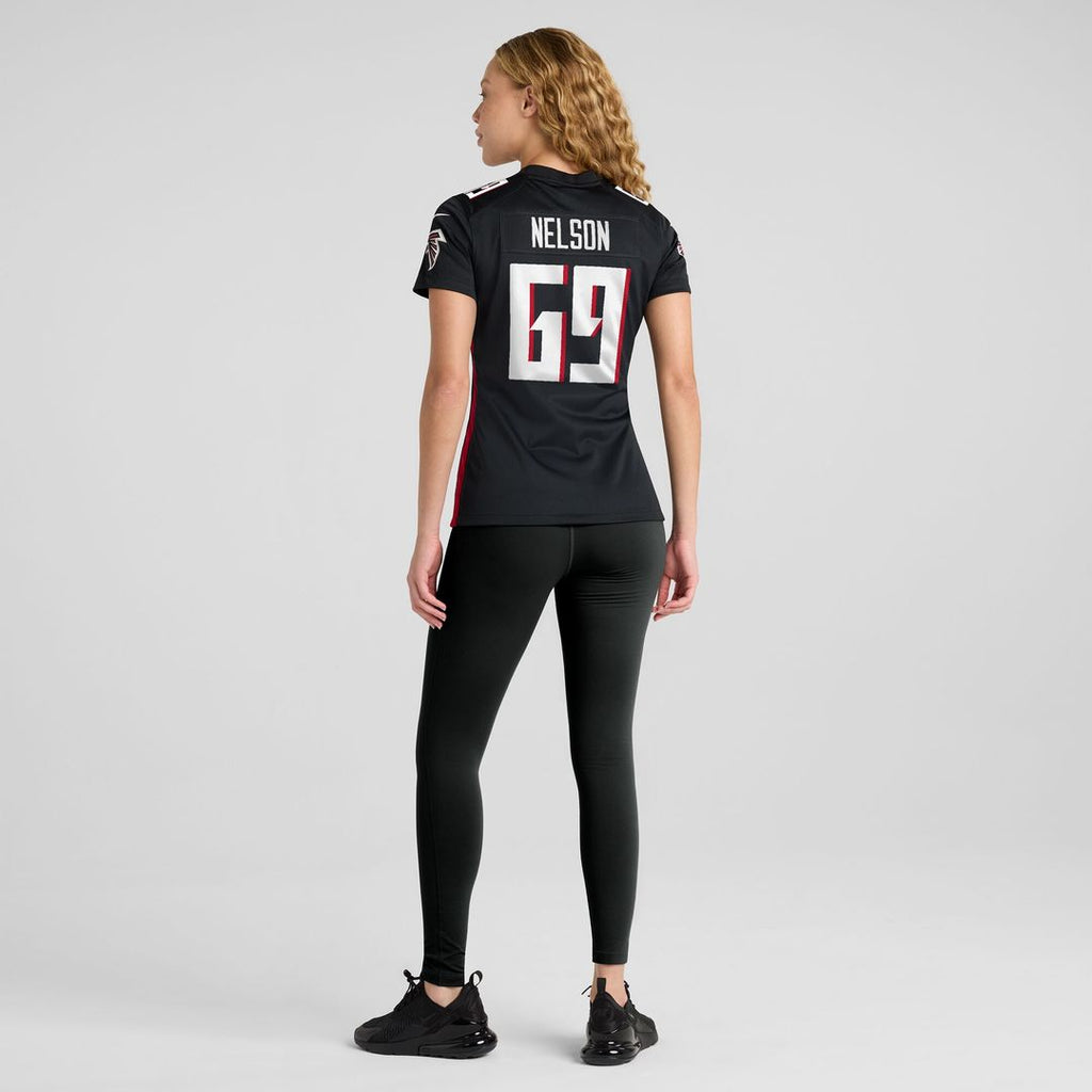 Jack Nelson Atlanta Falcons Nike Women's Team Game Jersey -  Black