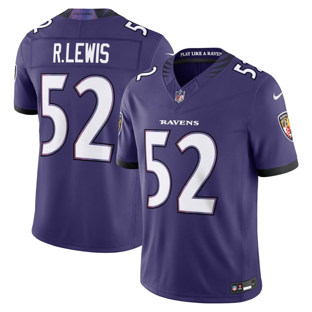 Ray Lewis Baltimore Ravens Nike Vapor F.U.S.E. Stitched Retired Limited Jersey - Purple
