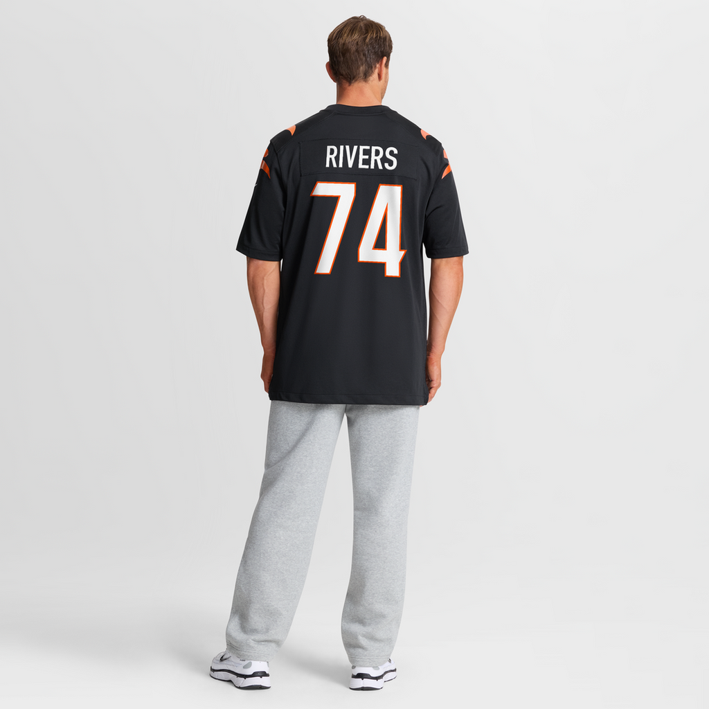 Jalen Rivers Cincinnati Bengals Nike Team Game Jersey -  Black