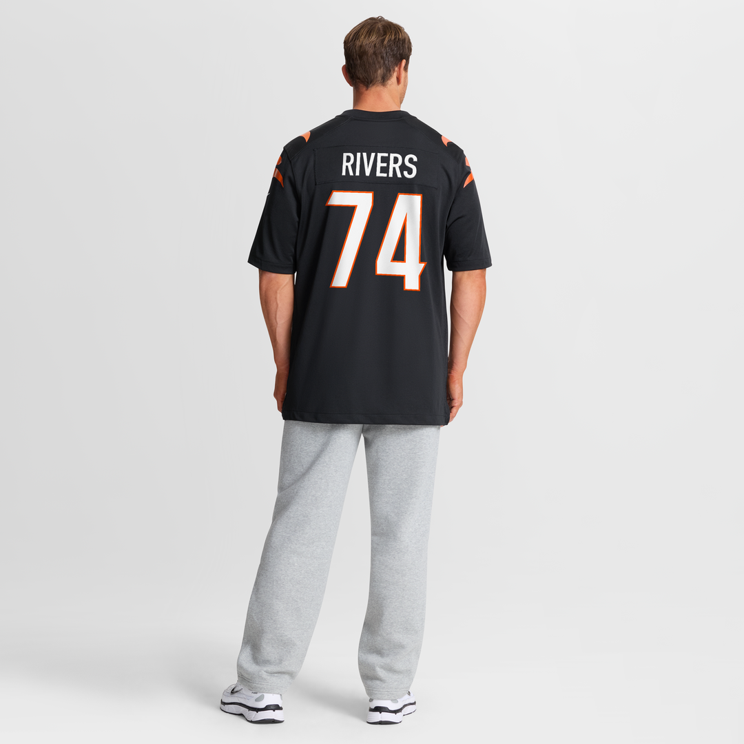 Jalen Rivers Cincinnati Bengals Nike Team Game Jersey -  Black