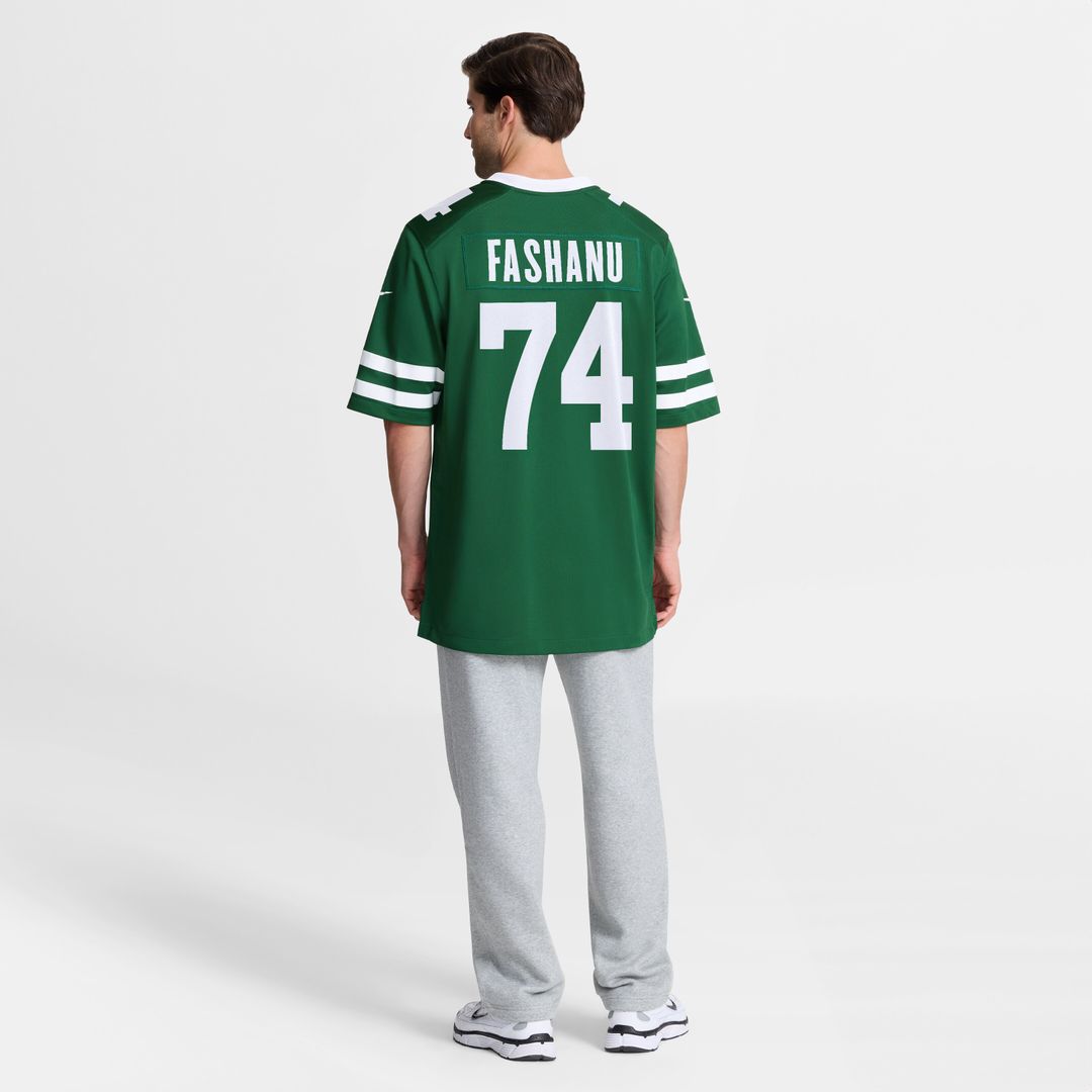 Olu Fashanu New York Jets Nike  Player Game Jersey - Gotham Green
