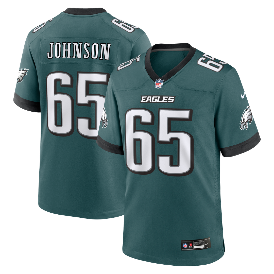 Lane Johnson Philadelphia Eagles Nike Team Game Jersey -  Midnight Green