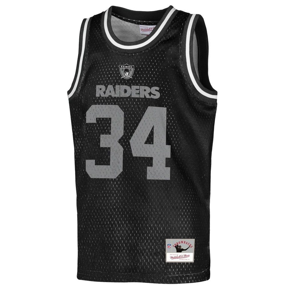 Bo Jackson Las Vegas Raiders Mitchell & Ness Youth Retired Player NFL Basketball Fashion Jersey - Black