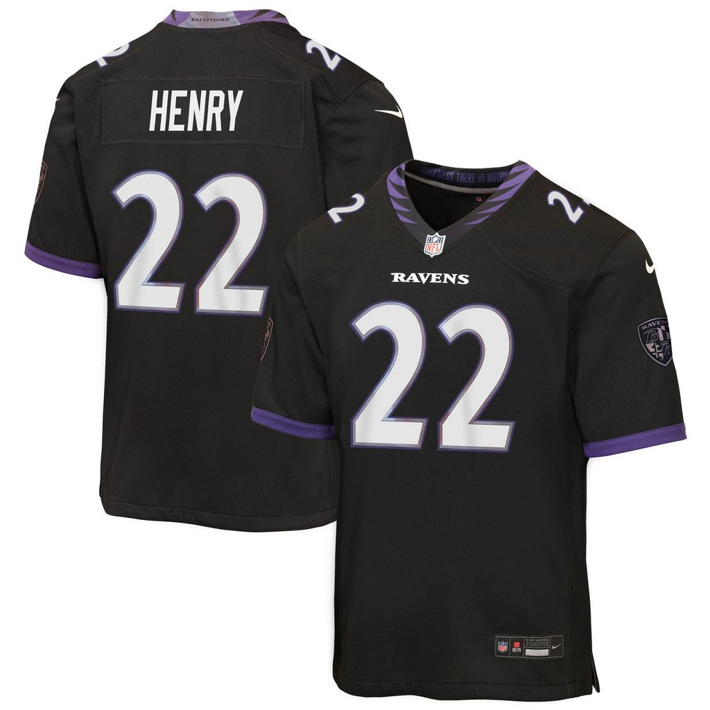 Derrick Henry Baltimore Ravens Nike Youth Alternate Game Jersey - Black