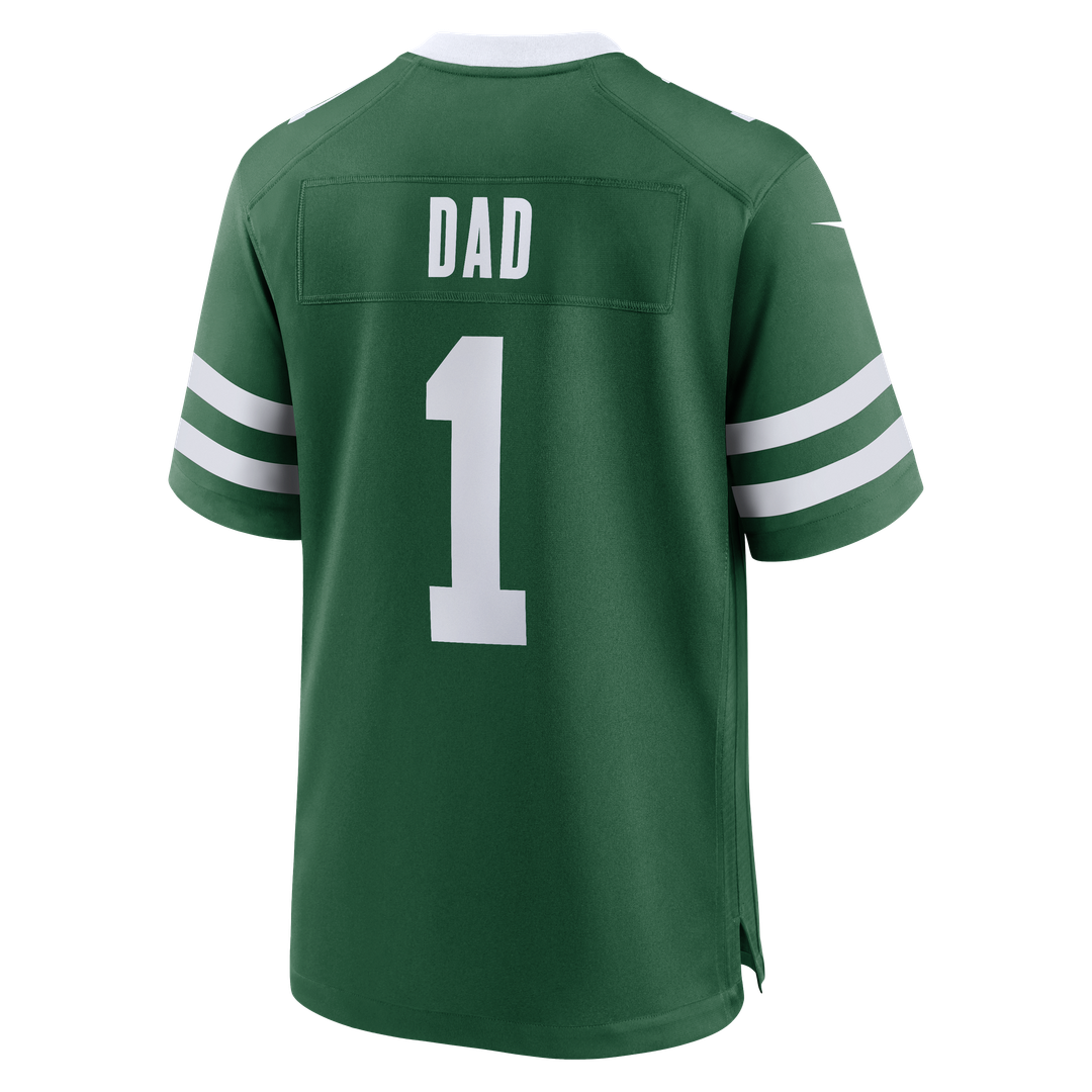 New York Jets Nike #1 Dad Game Jersey - Legacy Green