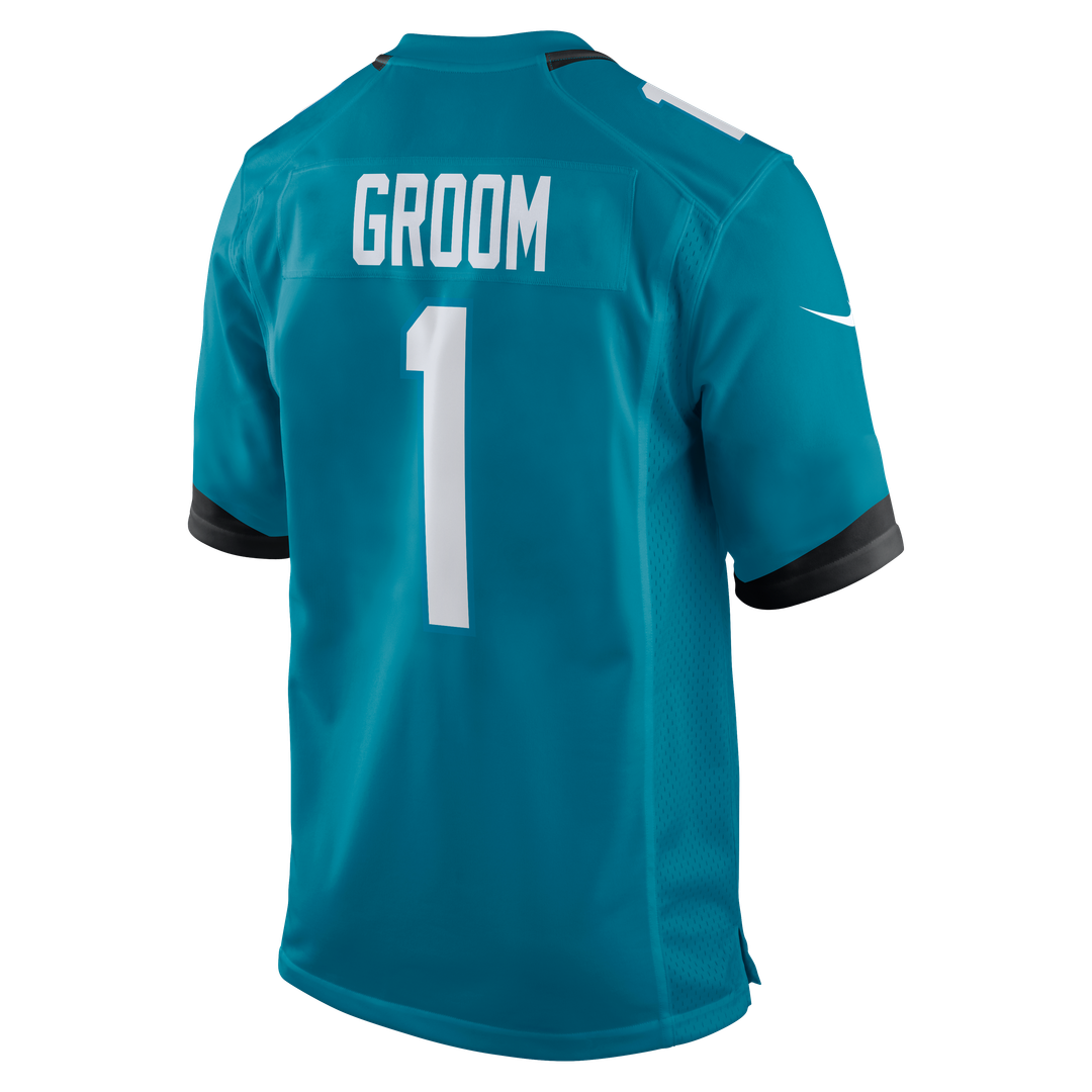 Number 1 Groom Jacksonville Jaguars Nike Game Jersey - Teal