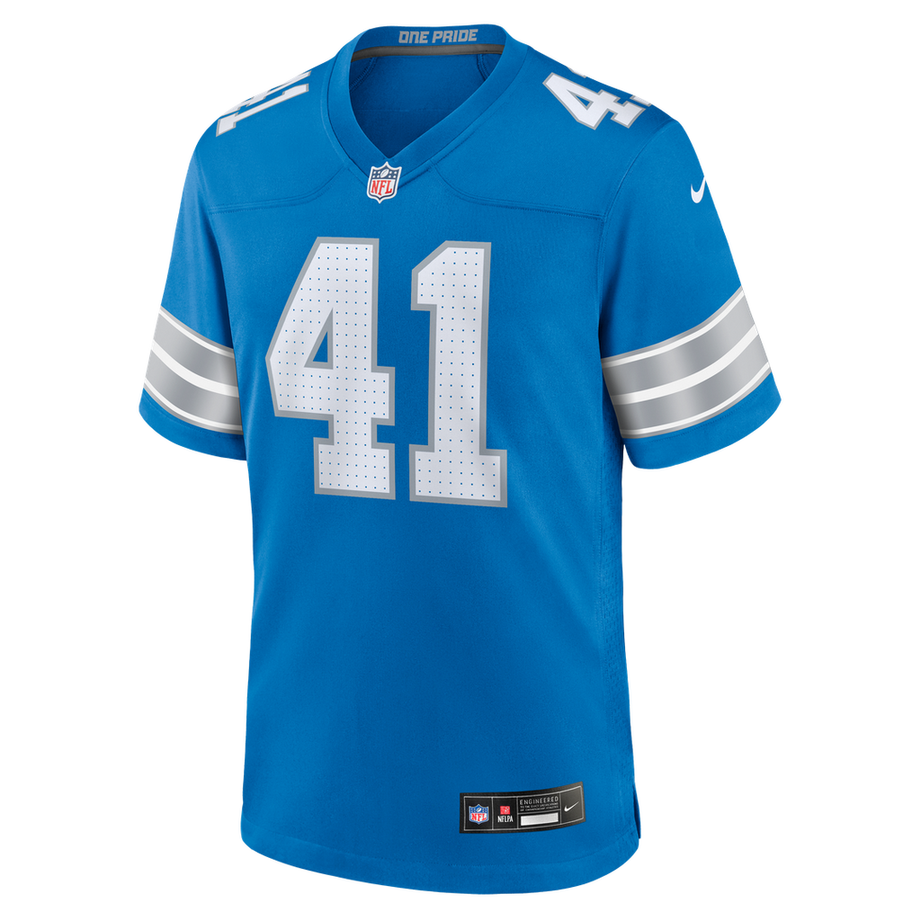 Gunnar Oakes Detroit Lions Nike Team Game Jersey -  Blue