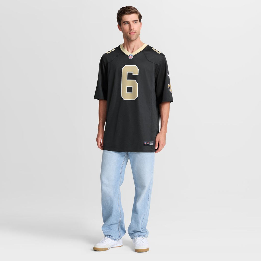 Tyler Shough New Orleans Saints Nike Game Jersey - Black