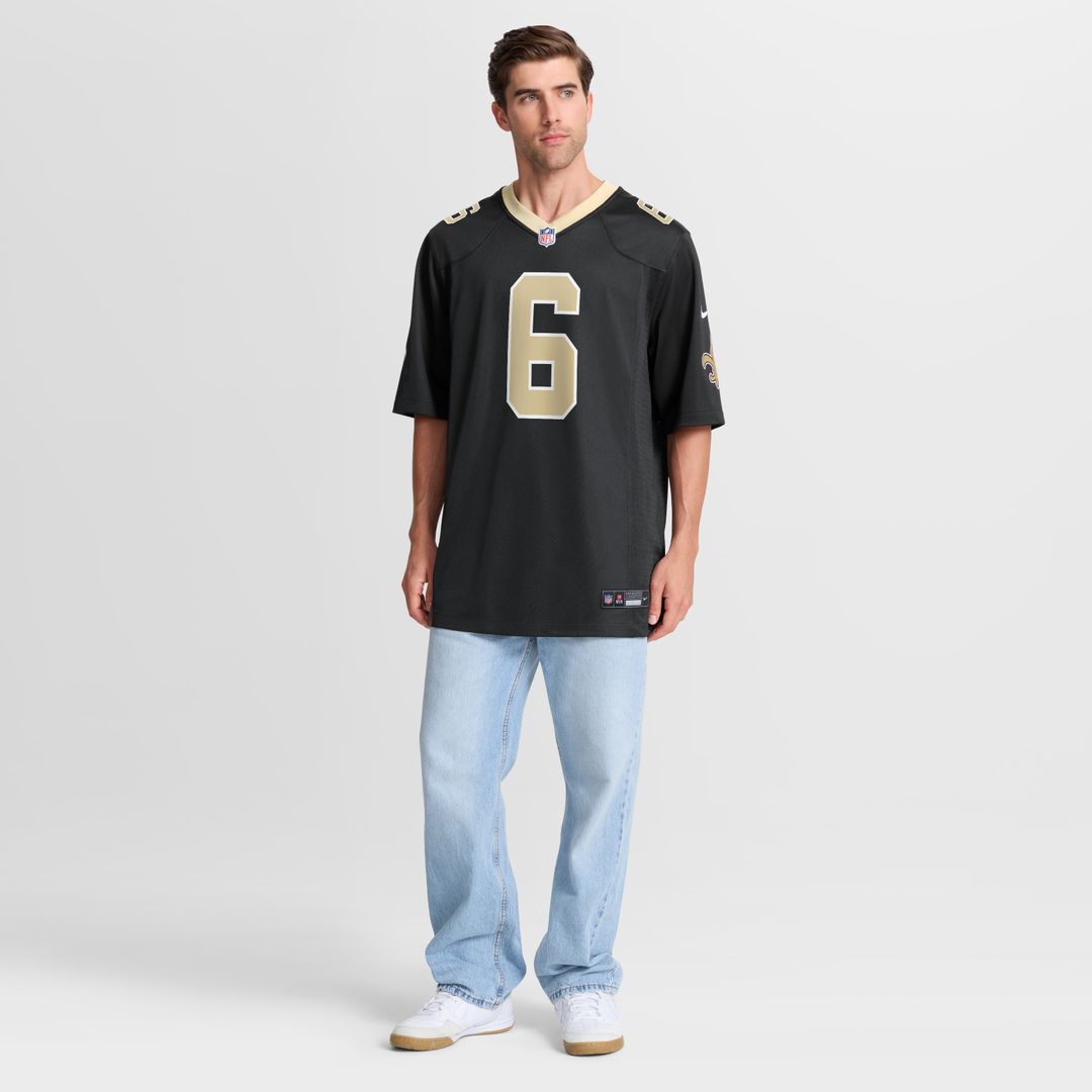 Tyler Shough New Orleans Saints Nike Game Jersey - Black