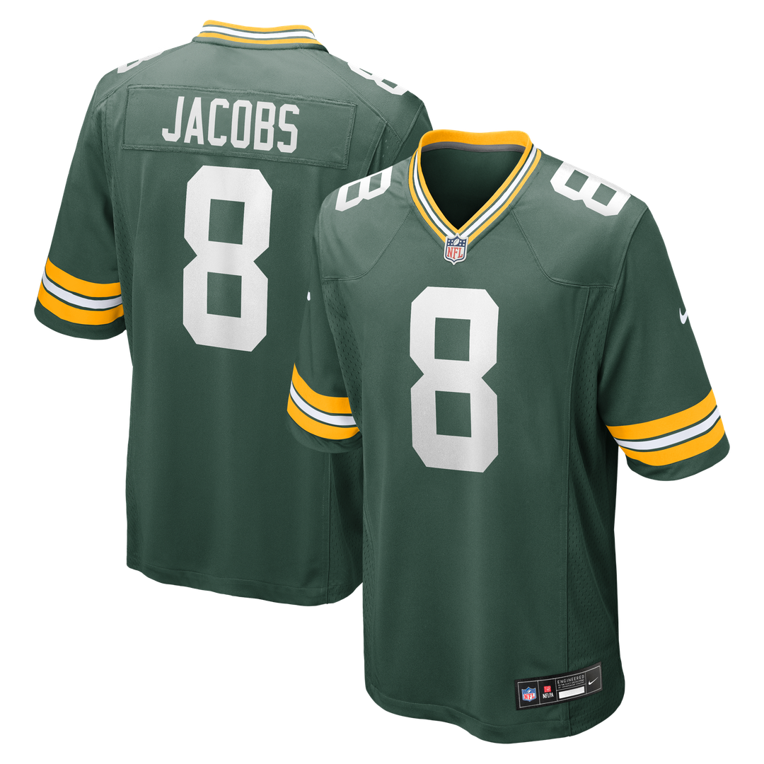 Josh Jacobs Green Bay Packers Nike Team Game Jersey -  Green