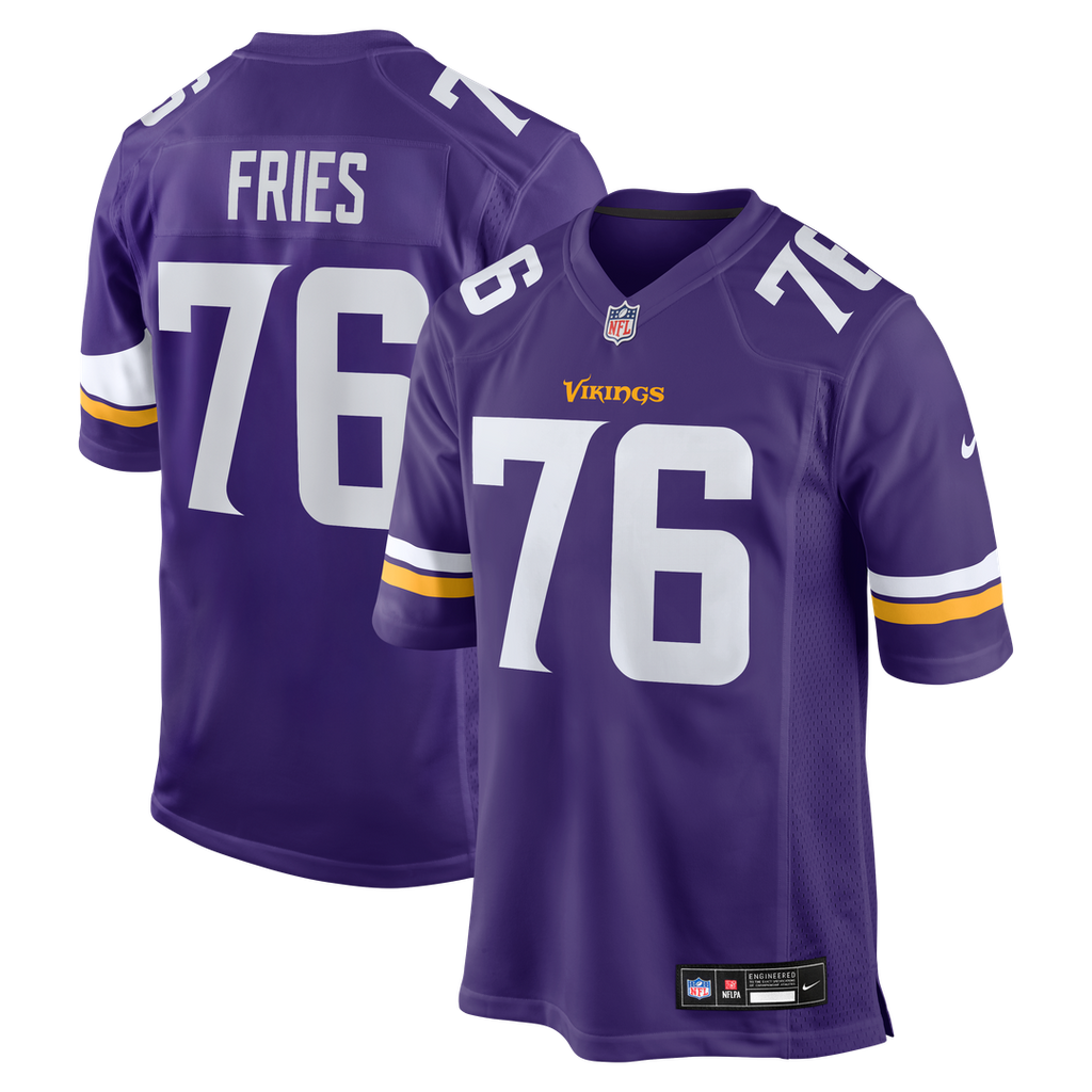 Will Fries Minnesota Vikings Nike Team Game Jersey -  Purple