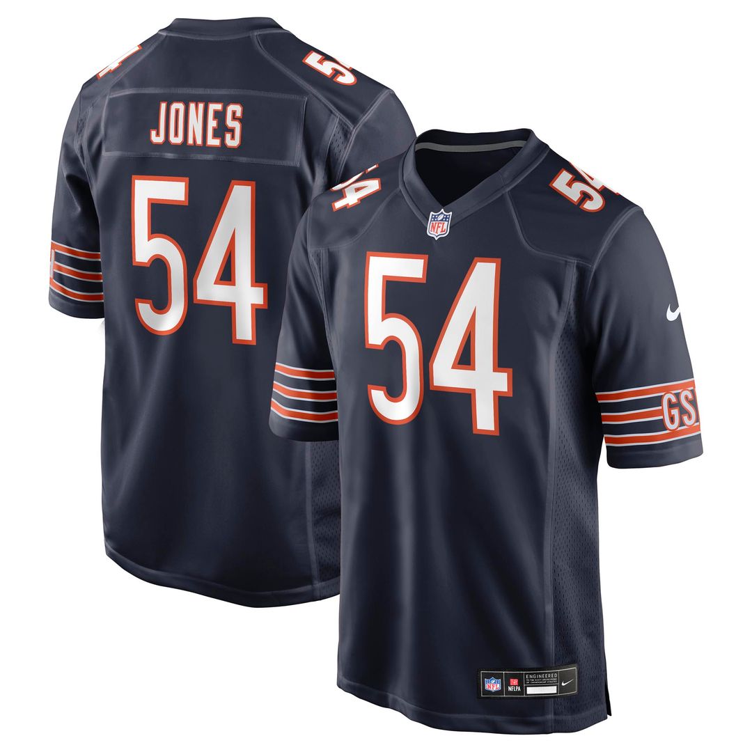Logan Jones Chicago Bears Nike Team Game Jersey - Navy