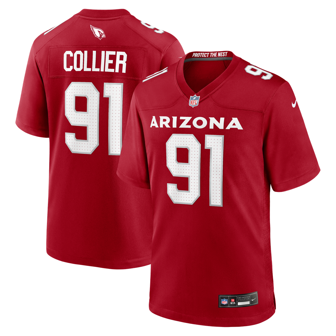 L.J. Collier Arizona Cardinals Nike Team Game Jersey -  Cardinal