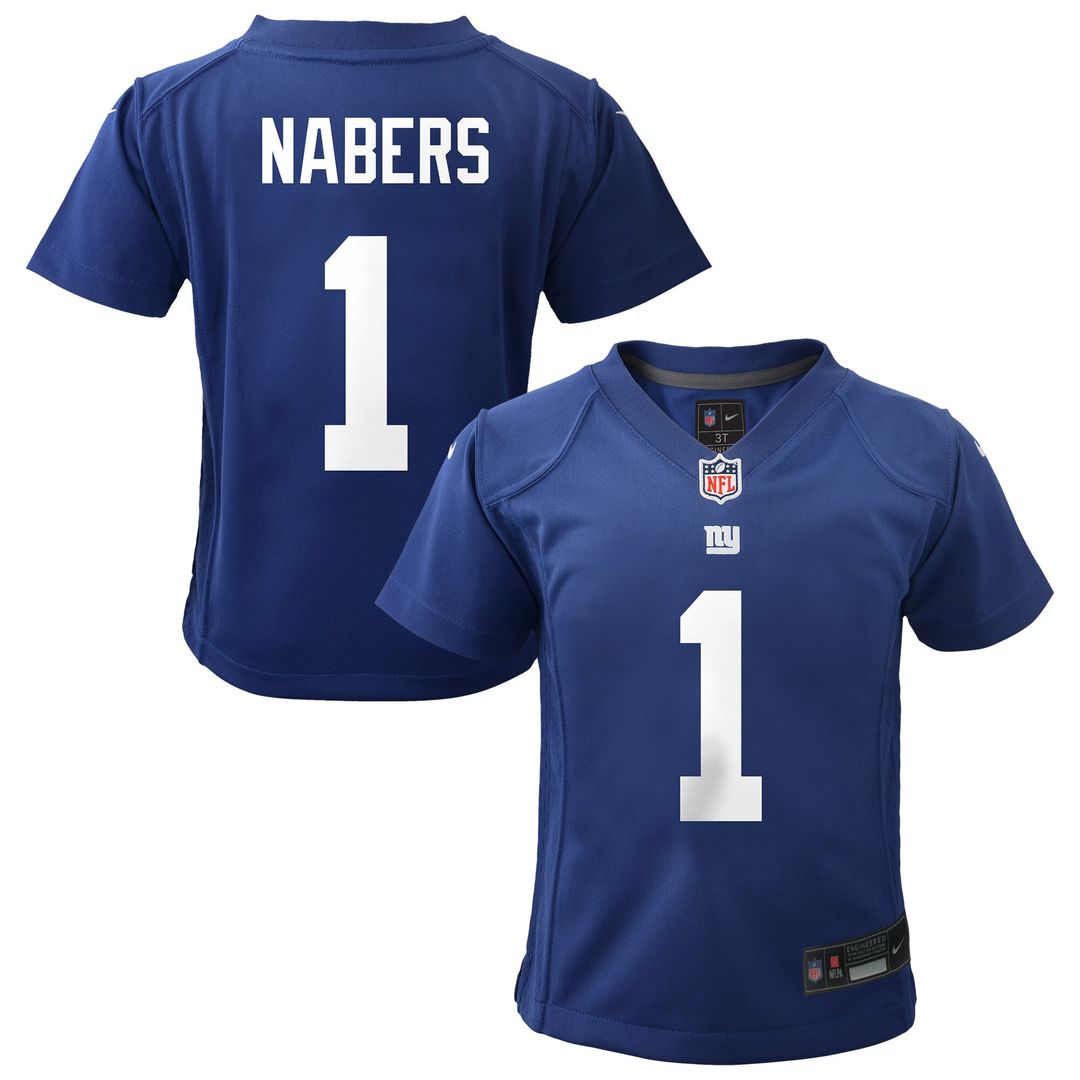 Malik Nabers New York Giants Nike Preschool Team Player Game Jersey - Royal