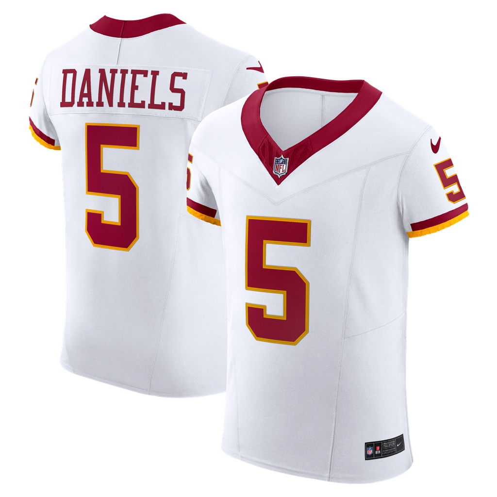 Jayden Daniels Washington Commanders Nike Alternate 2 Super Bowl Era Vapor F.U.S.E. Elite Jersey - White