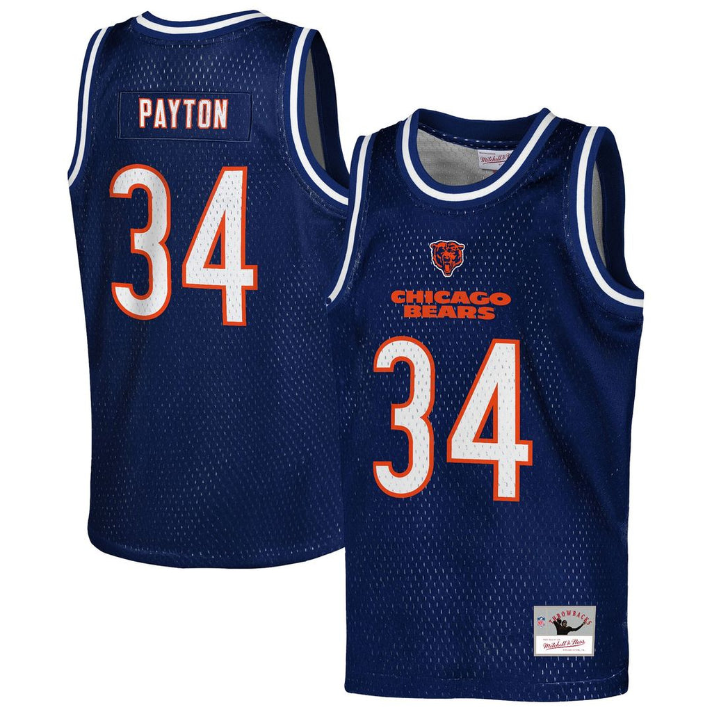 Walter Payton Chicago Bears Mitchell & Ness Youth Retired Player NFL Basketball Fashion Jersey - Navy