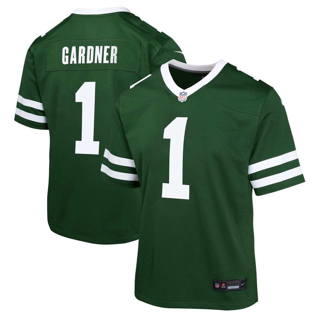 Ahmad Sauce Gardner New York Jets Nike Youth Game Jersey - Green
