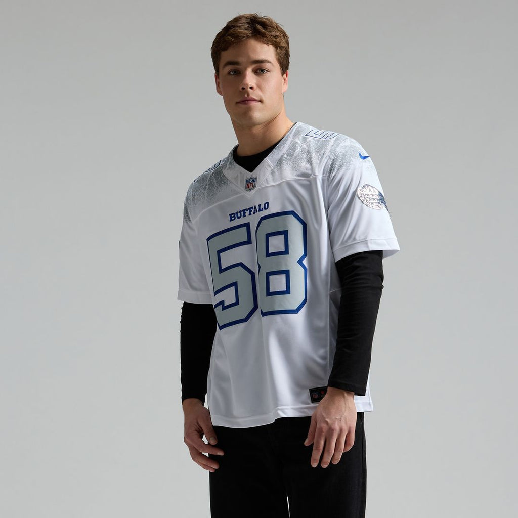 Matt Milano Buffalo Bills Nike 2025 Rivalries Collection Stitched Limited Jersey - White