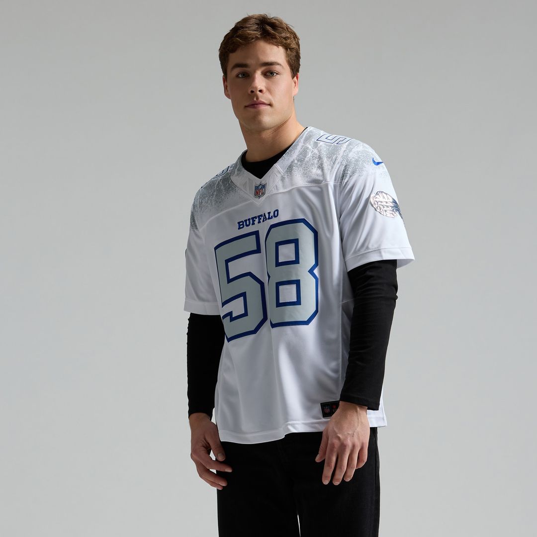Matt Milano Buffalo Bills Nike 2025 Rivalries Collection Stitched Limited Jersey - White