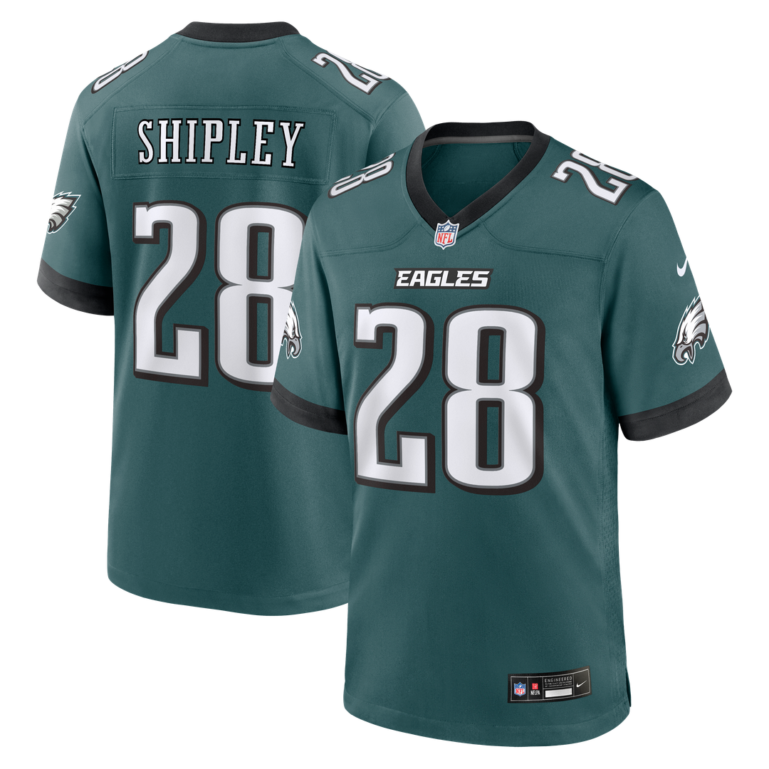 Will Shipley Philadelphia Eagles Nike Team Game Jersey -  Midnight Green