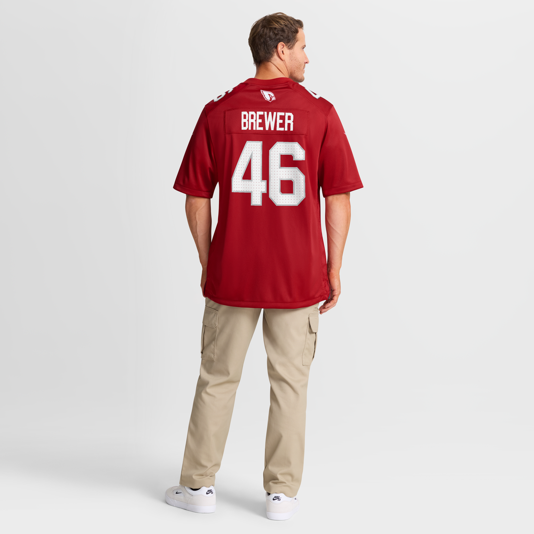 Aaron Brewer Arizona Cardinals Nike Team Game Jersey -  Cardinal