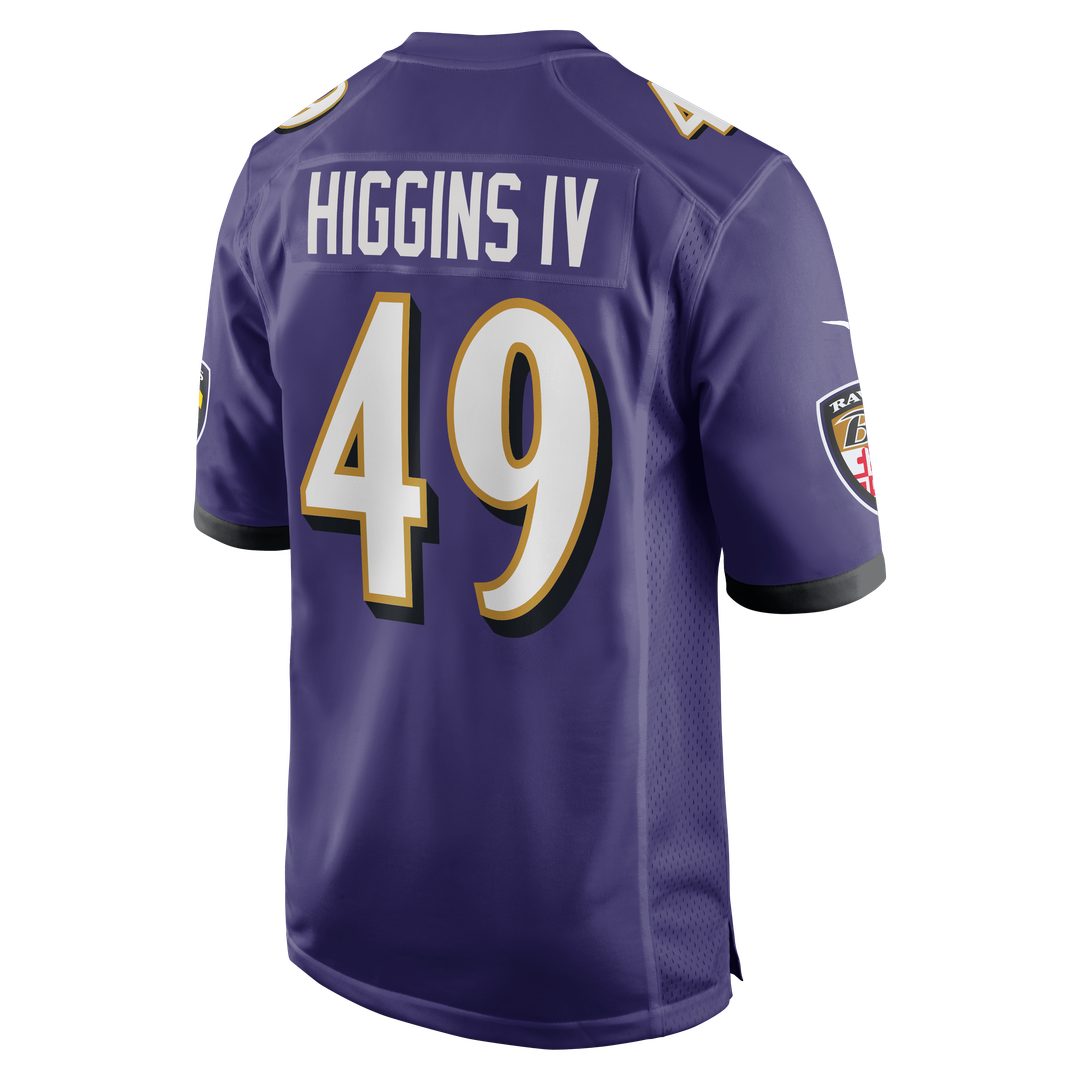 Jay Higgins IV Baltimore Ravens Nike Team Game Jersey -  Purple