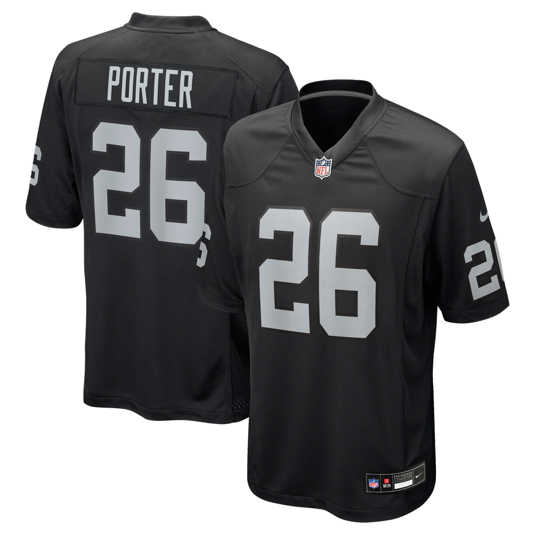Darien Porter Las Vegas Raiders Nike Team Game Jersey -  Black