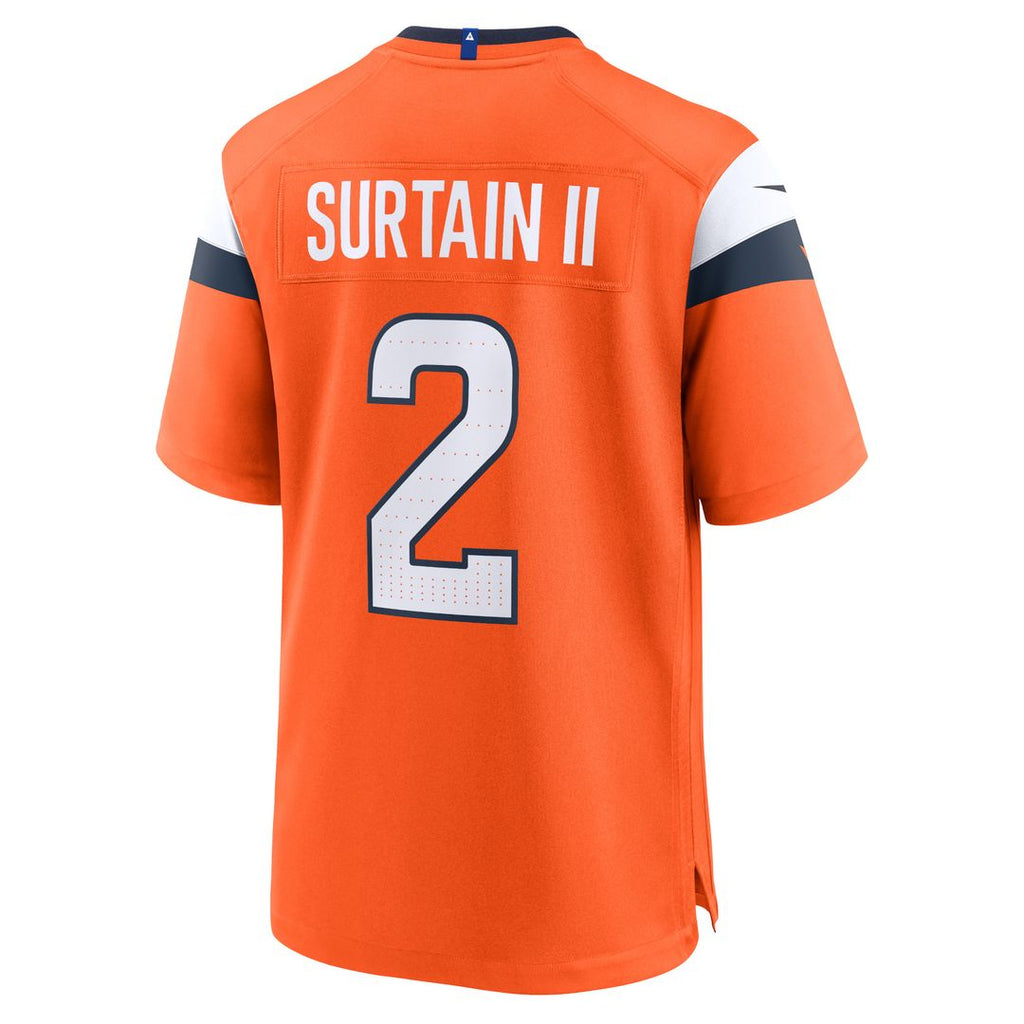 Patrick Surtain II Denver Broncos Nike Team Game Jersey - Orange