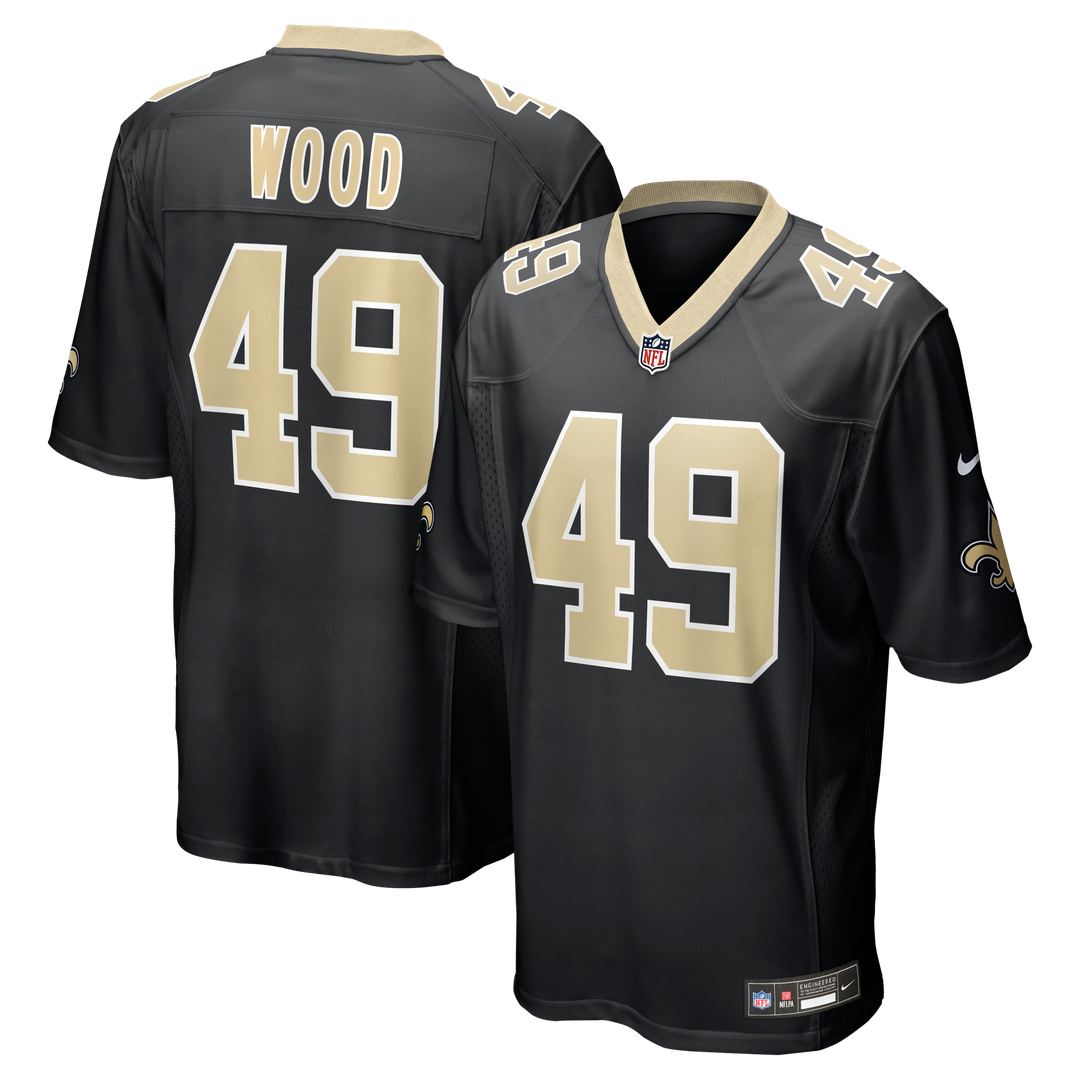 Zach Wood New Orleans Saints Nike Game Jersey - Black